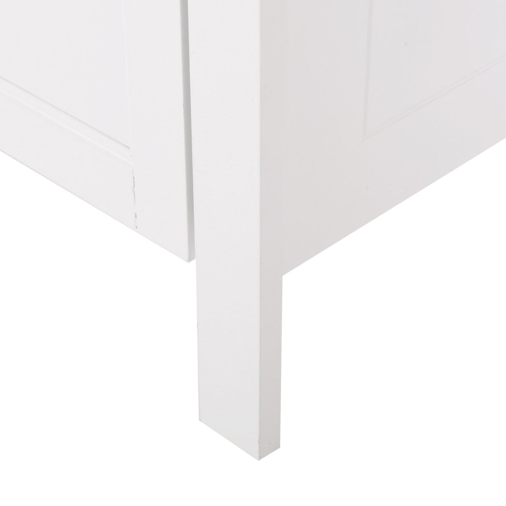 Meader Bathroom Floor Storage Cabinet With Drawer, White