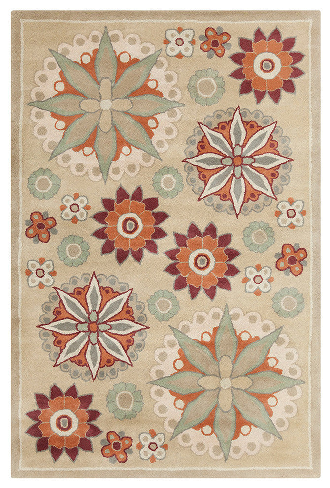 Allie Floral Contemporary Area Rugs