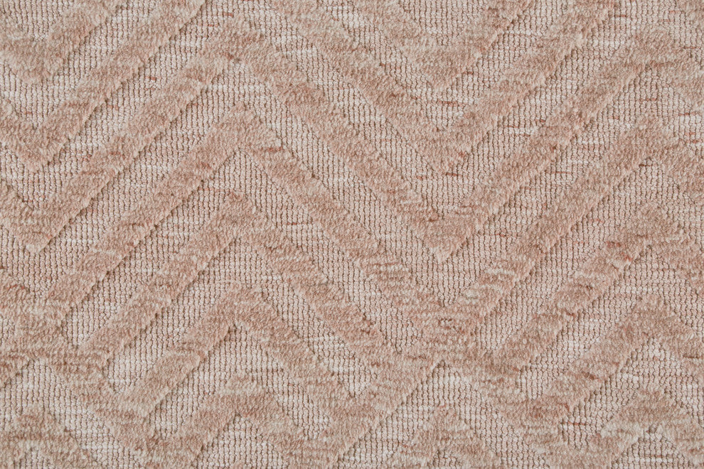 Weave & Wander Oliena Modern Art Deco Rug, Blush, 5'x8'