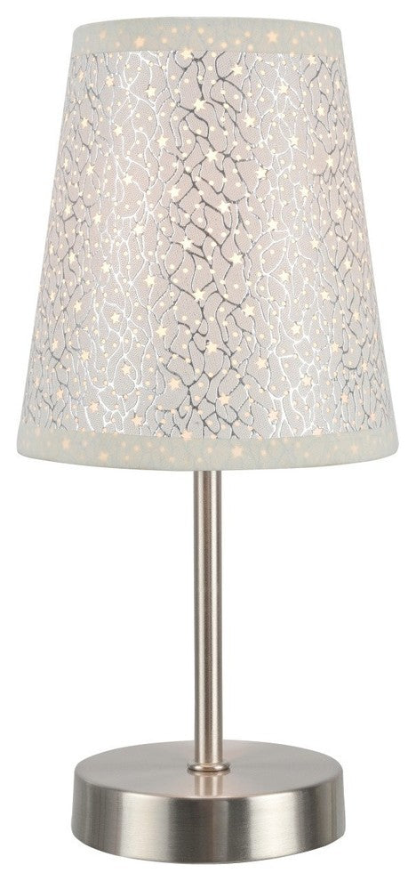 40085-8, 1-Pack Set, 1-Light Candlestick Table Lamp, Satin Nickel 10" High