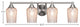 Paramount 4-Light Bath Bar, Brushed Nickel, 5" Silver Textured Glass