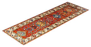 Serapi One-of-a-Kind Hand-Knotted Runner Rug Orange, 2' 8" x 8' 2"