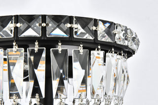 Elegant Lighting V2528F8/RC Tranquil 2 Light 8"W Flush Mount Bowl - Black