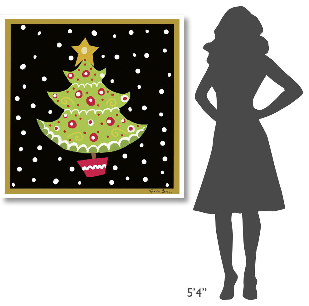 "The Night Before Christmas IV" Digital Paper Print by Farida Zaman, 42"x42"
