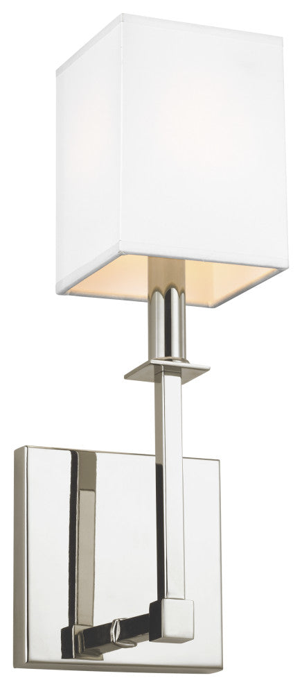 Quinn 1-Light Sconce, Polished Nickel