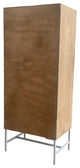 Alina 2 Doors Glass Tall Accent Cabinet