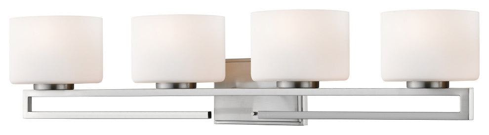 Zlite 335-4V-BN-LED 4-Light Vanity, Matte Opal