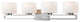 Zlite 335-4V-BN-LED 4-Light Vanity, Matte Opal