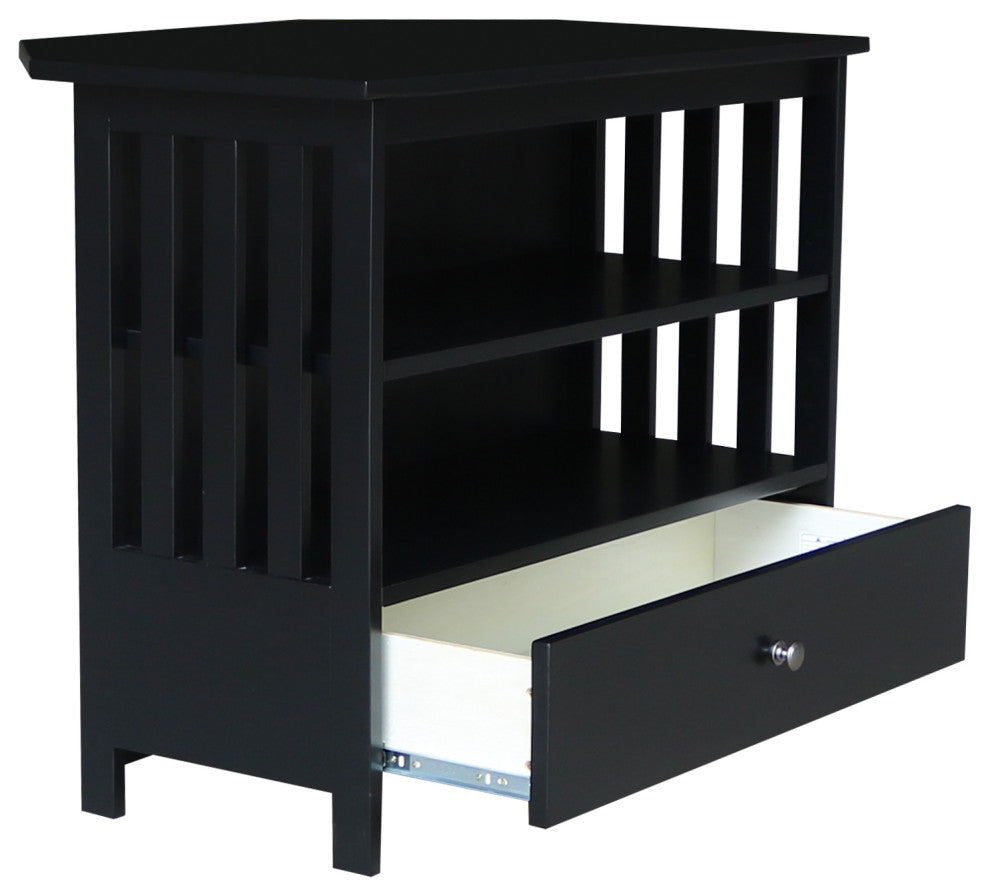 Mission Corner Entertainment / TV Stand, Black