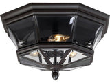 Quoizel NY1794Z Three Light Outdoor Flush Mount Newbury Medici Bronze