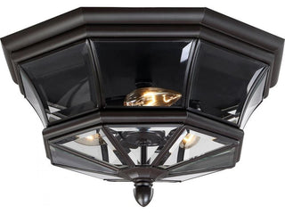 Quoizel NY1794Z Three Light Outdoor Flush Mount Newbury Medici Bronze