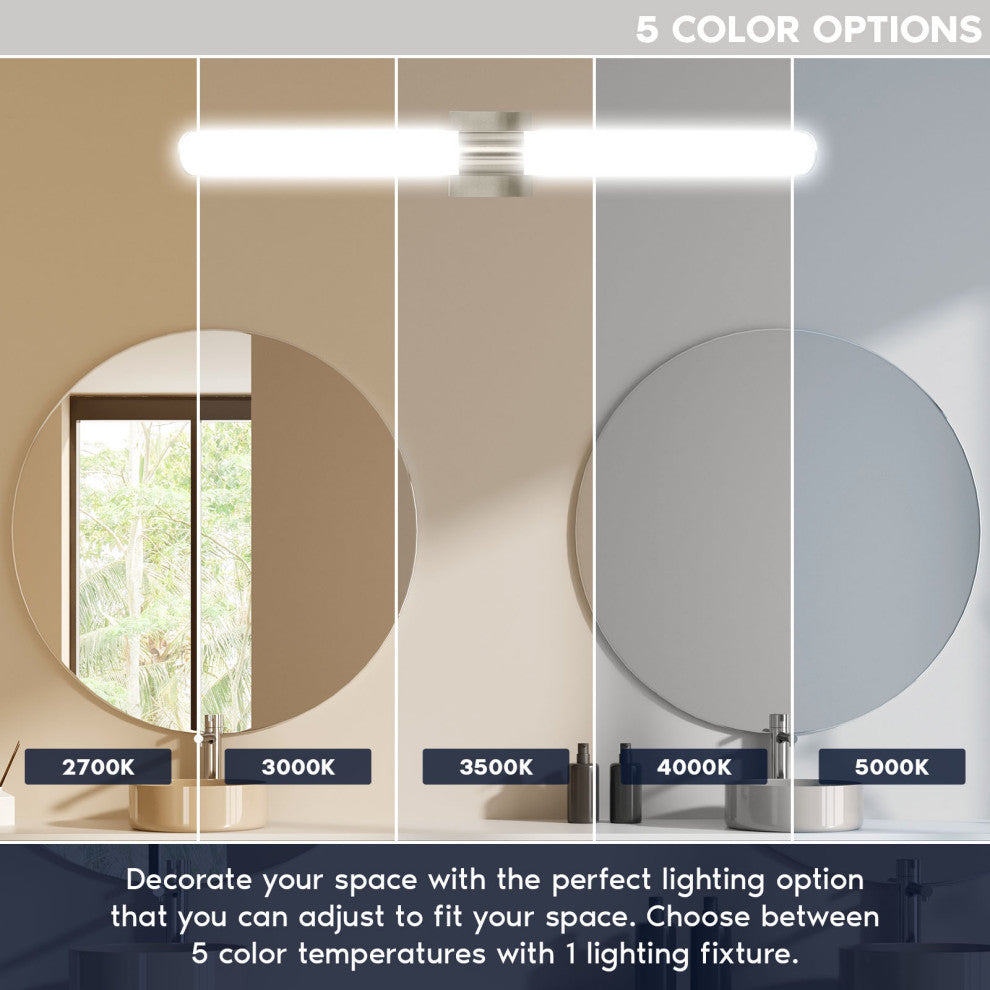 Luxrite LED Bathroom Vanity Light 36" 5CCT 30W 2200LM Dimmable