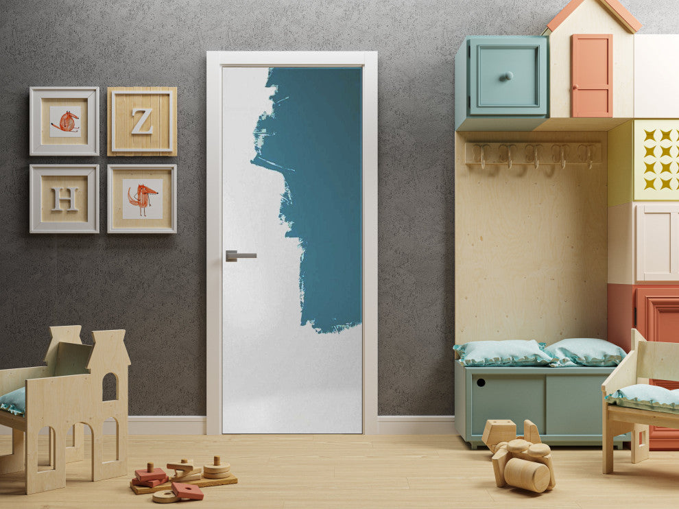 Slab Barn Door Panel 18 x 80 | Planum 0010 Primed