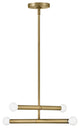 Lark Millie 15.75" Four Light Convertible Pendant, Lacquered Brass