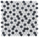 12"x12" Field of Buttons Imagination Mosaic, Set Of 4, Black n White