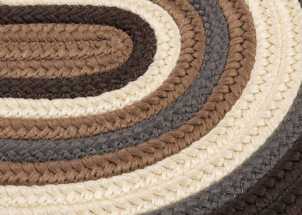 Colonial Mills Brooklyn BN19 Brownstone Indoor/Outdoor Area Rug, Round 8'x8'