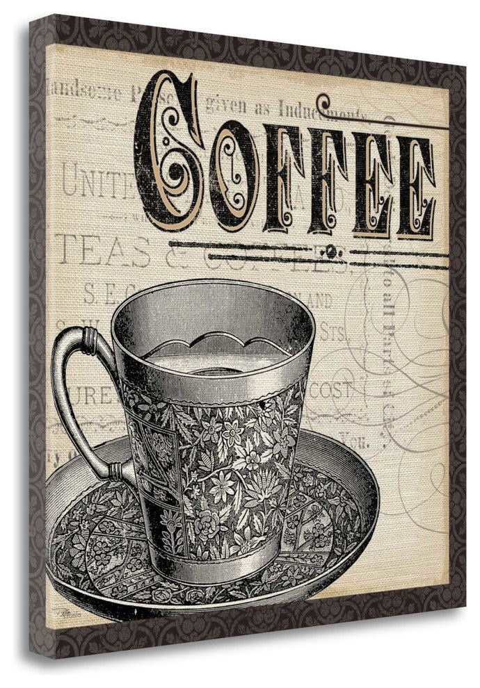 "Antique Cafe I With Border" By Pela Studio, Giclee Print on Gallery Wrap Canvas