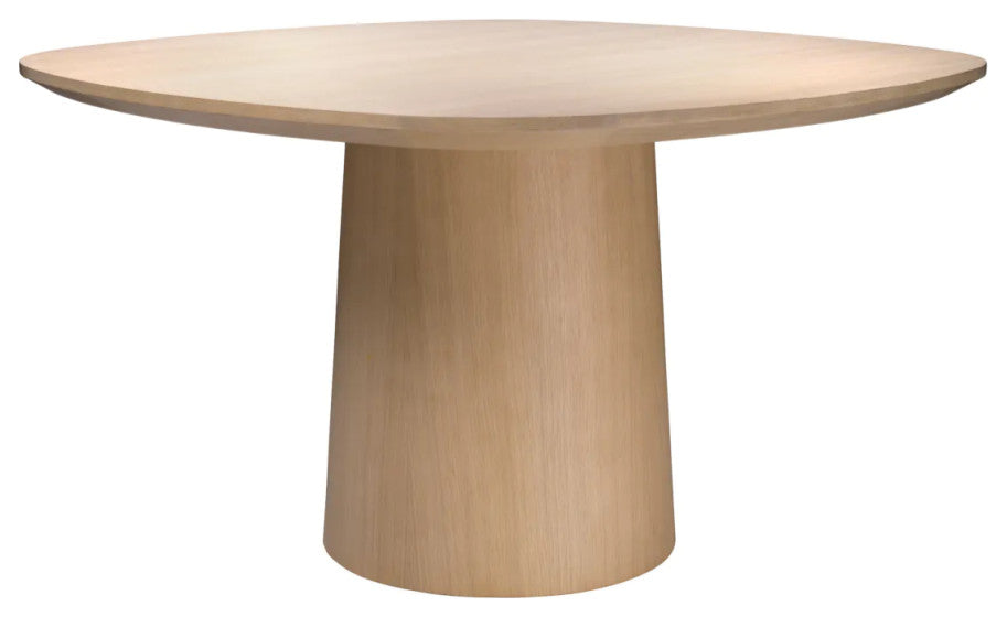 Wooden Pedestal Dining Table, Eichholtz Motto, Brown