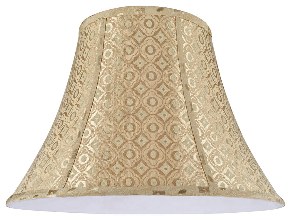 30028 Bell Shape Spider Lamp Shade, Gold, 18" wide, 9"x18"x13"