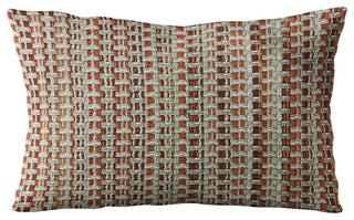 Plutus Multi-Color Weave Stripe Luxury Throw Pillow, 20"x30"