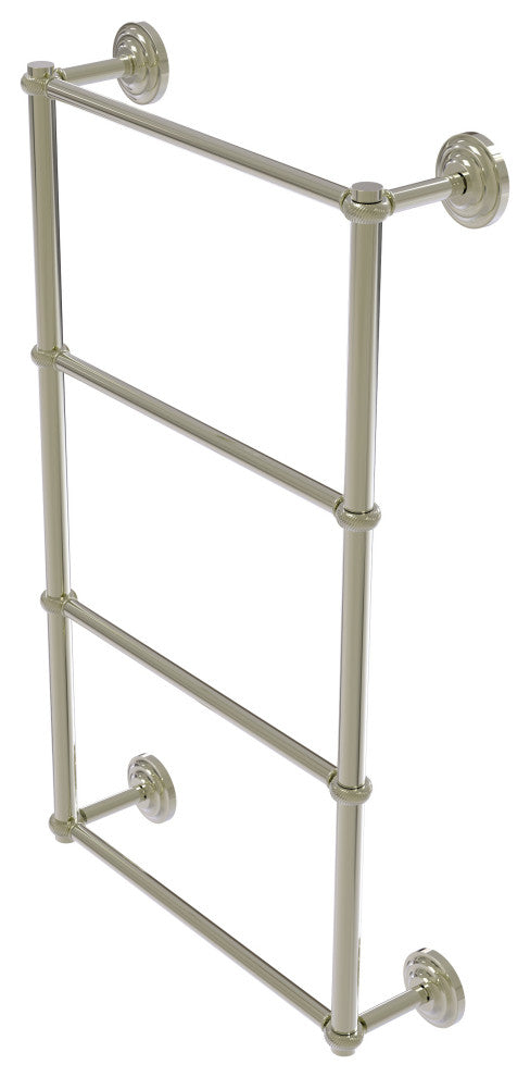 Que New 4-Tier 24" Ladder Towel Bar with Twist Detail, Polished Nickel