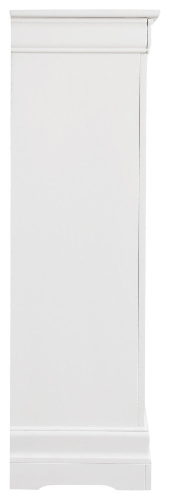 Louis Phillipe White 7 Drawer Chest of Drawers (22 in L. X 16 in W. X 51 in H.)