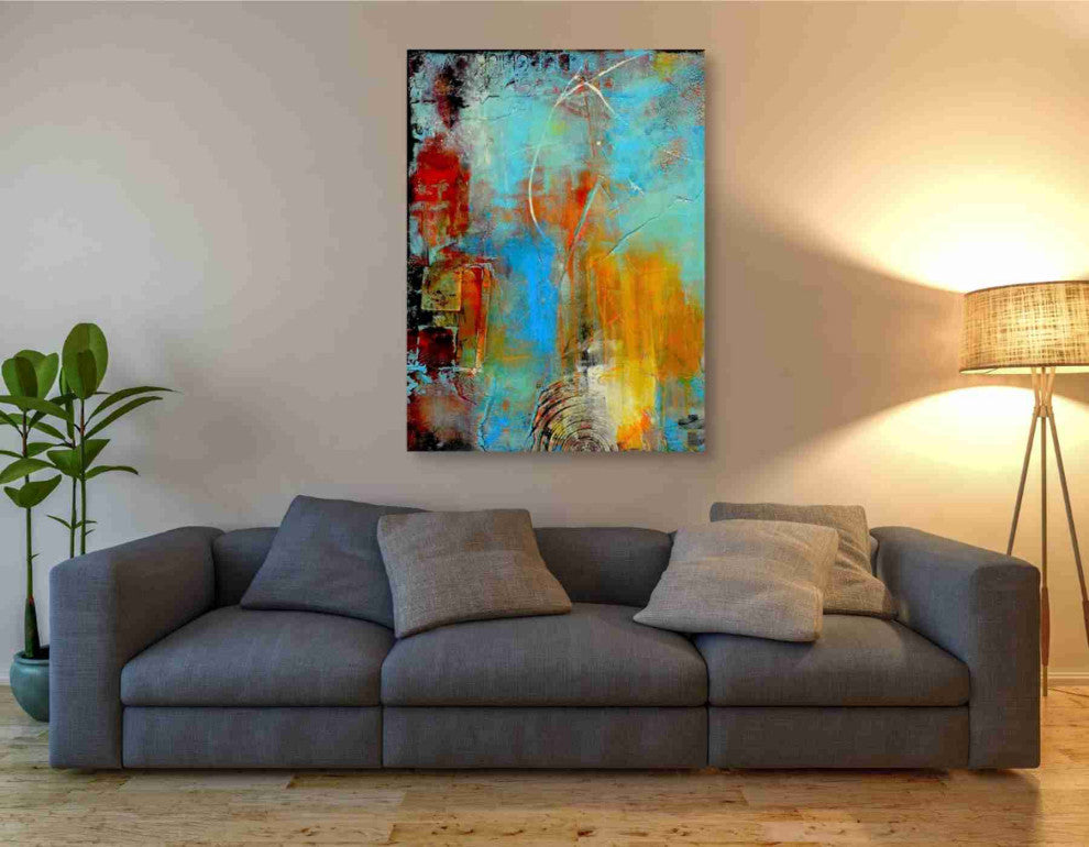 Epic Graffiti ''Detour 84 I'' by Erin Ashley Giclee Wall Art, 40"x54"