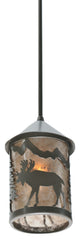 6 Wide Lone Moose Lantern Mini Pendant