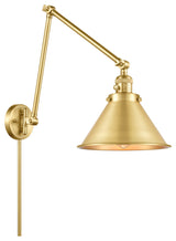 Briarcliff 1-Light 10" Swing Arm With Switch Satin Gold