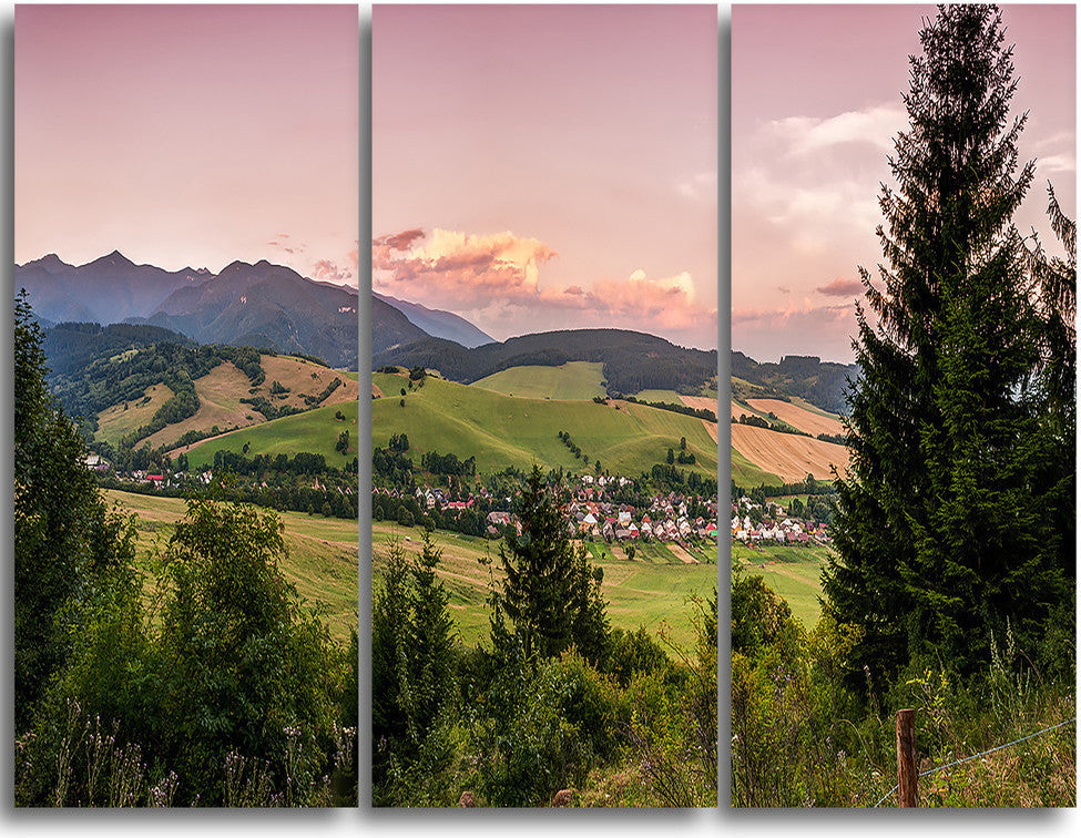 "Beautiful Stretch of Land Panorama" Metal Wall Art, 3 Panels, 36"x28"