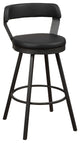 Sonya Pub Height Swivel Stools, Set of 2, Black
