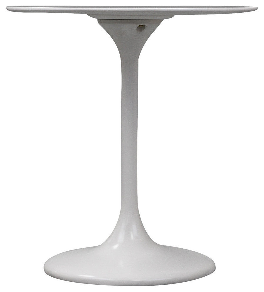 Modern Contemporary Kitchen 28" Fiberglass Dining Table White