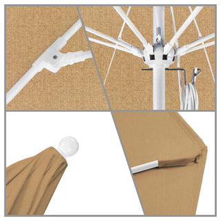 Fiberglass Umbrella White, Linen Sesame