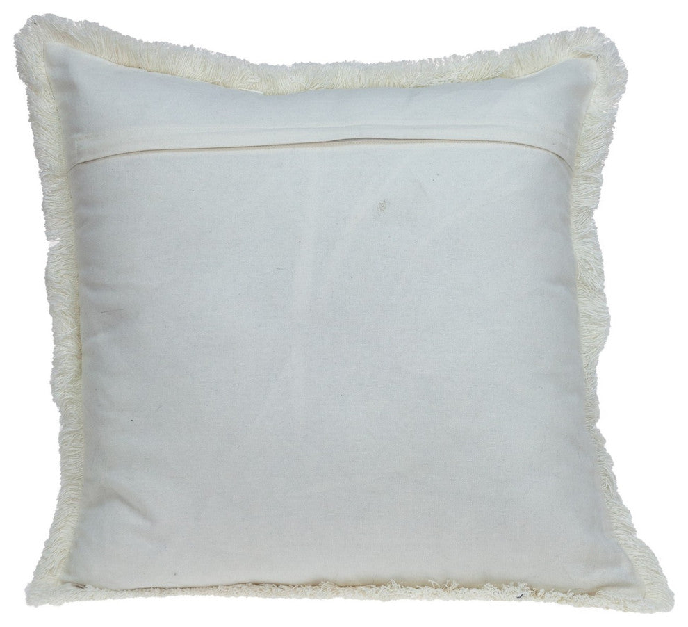 Chambray Blue and White Throw Pillow