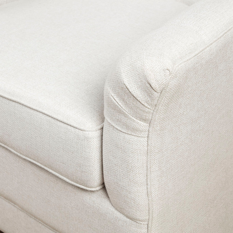 Madison Park Mathis Tufted Swivel Lounge Chair, Ivory