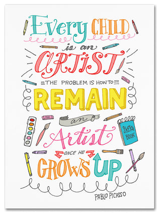 Elizabeth Caldwell 'Every Child Is An Artist' Canvas Art, 14x19