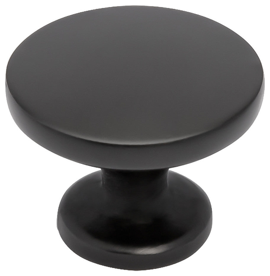 Utopia Alley Emme Brushed Nickel Ring Cabinet Pull, 1.14"D, Black, 10 Pack