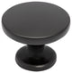 Utopia Alley Emme Brushed Nickel Ring Cabinet Pull, 1.14"D, Black, 10 Pack
