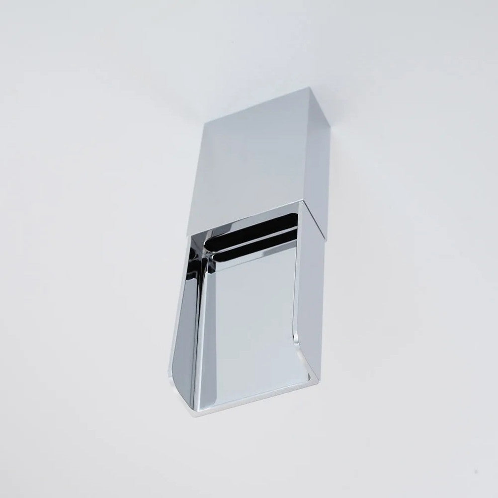 Modern Waterfall Wall-Mount Tub Filler Faucet, Handshower Chrome Solid Brass