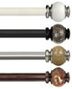 Polychrome 1" Curtain Rod, White, 120-170"