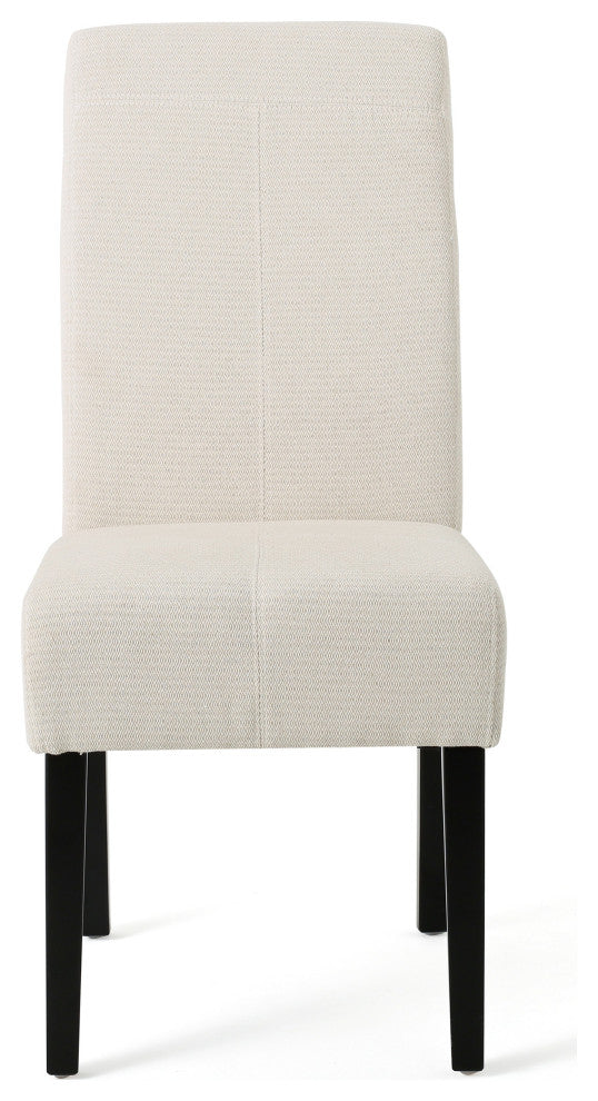 GDF Studio Araducan Beige Fabric Dining Chairs, Set of 2
