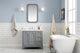 36" Wide Cashmere Gray Single Sink Quartz Carrara Bathroom Vanity