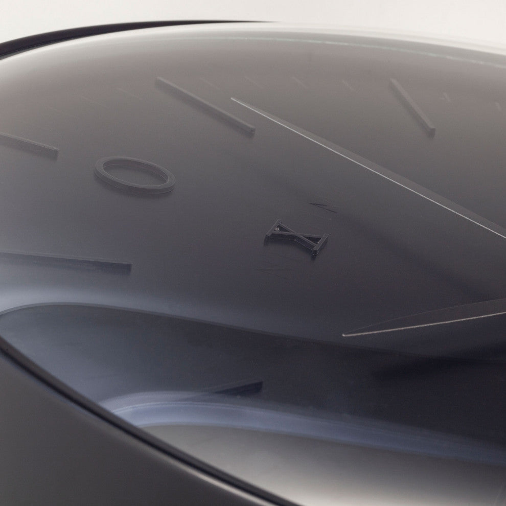 Glamour Metal Dome Wall Clock, Black