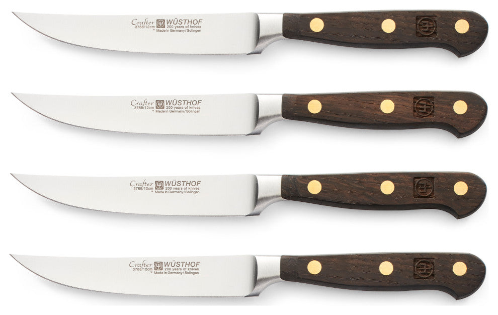 Wusthof Crafter Stainless Steel 4.5 Inch Steak Knife, Set of 4