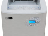 Portable Ice Maker With 49Lb Capacity Stainless Steel With Water Connection