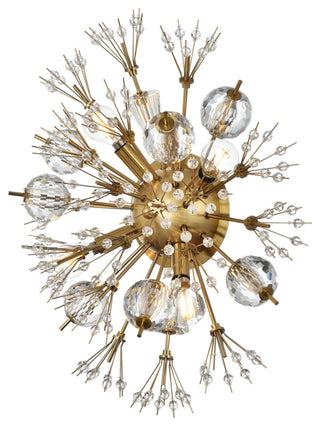 Victor 19" Crystal Starburst Wall Sconce, Gold