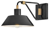 Hinkley Brewster Small Wall Mount Barn Light, Black Oxide