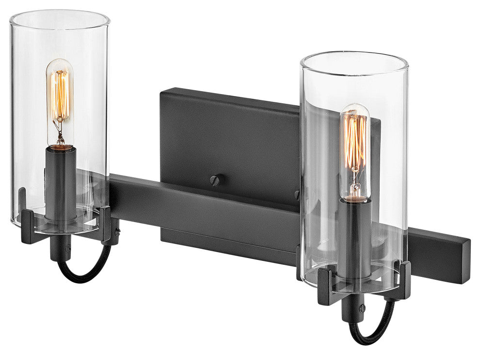 Hinkley Ryden Small Two Light Vanity, Black