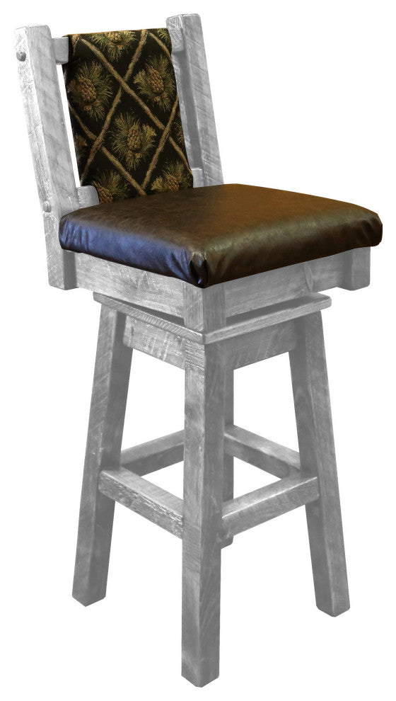 Barnwood Style Timber Peg Freestanding Bar Set, Thunder White and Michael's Cherry, Black Pine Cone and Quarter Espresso
