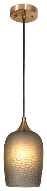 LNC Apphia 1-Light 6" Modern Wine Cup Mini Kitchen Island Light, Brass/Gray